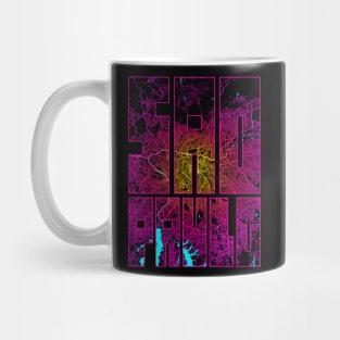 Sao Paulo, Brazil City Map Typography - Neon Mug